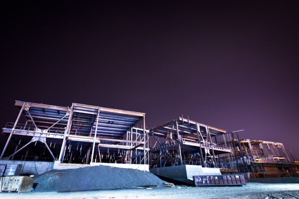 Eisenhower High School steel erection