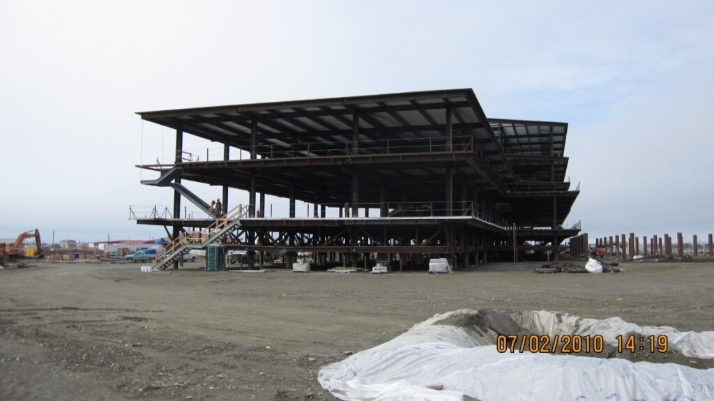 Nome Hospital steel erection