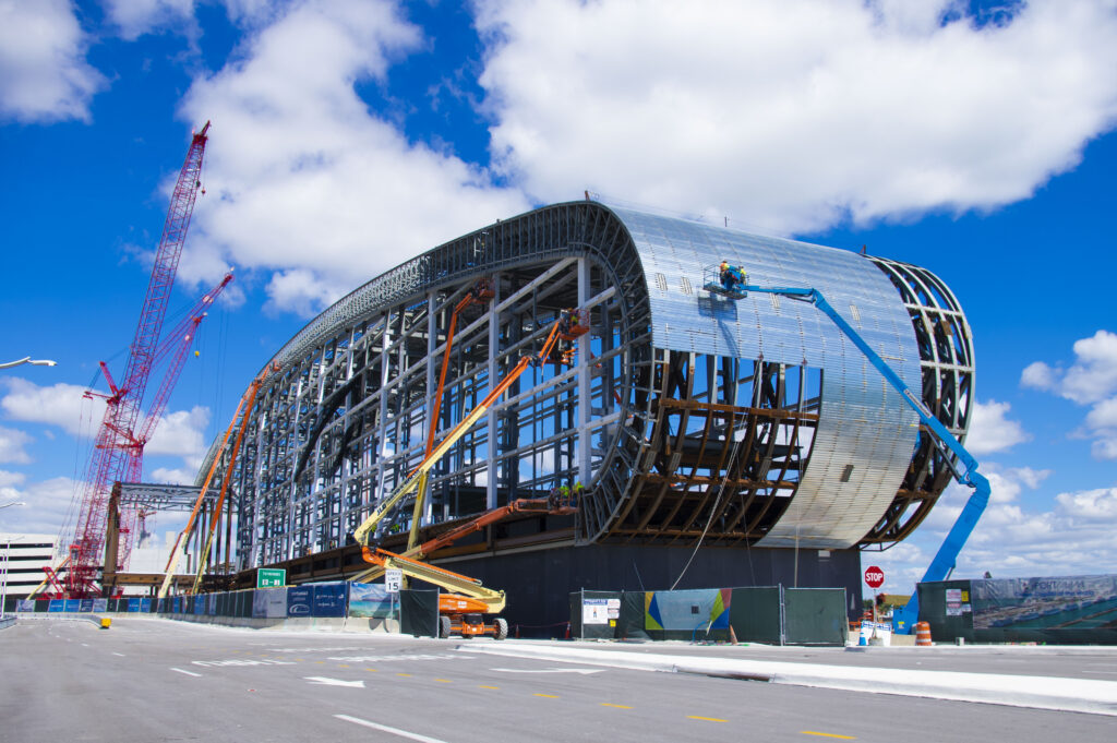 Norwegian Cruise Line Terminal B steel erection
