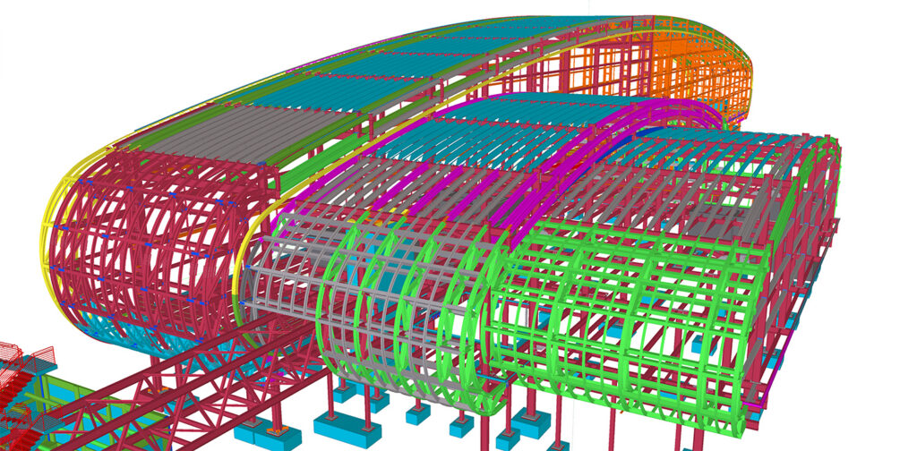 Coordinated secondary steel and circulation elements