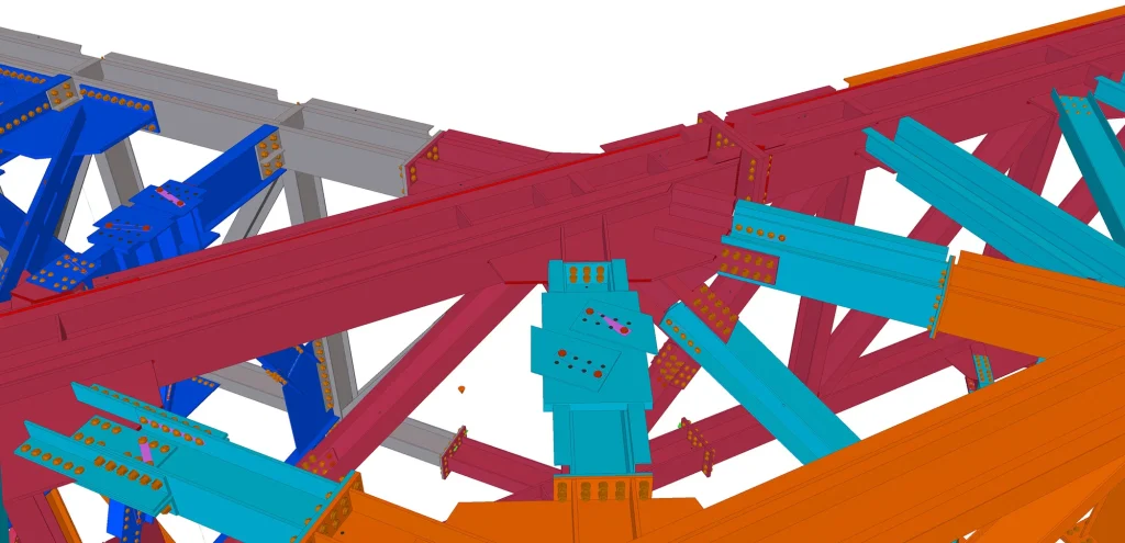3D connection module within a roof truss