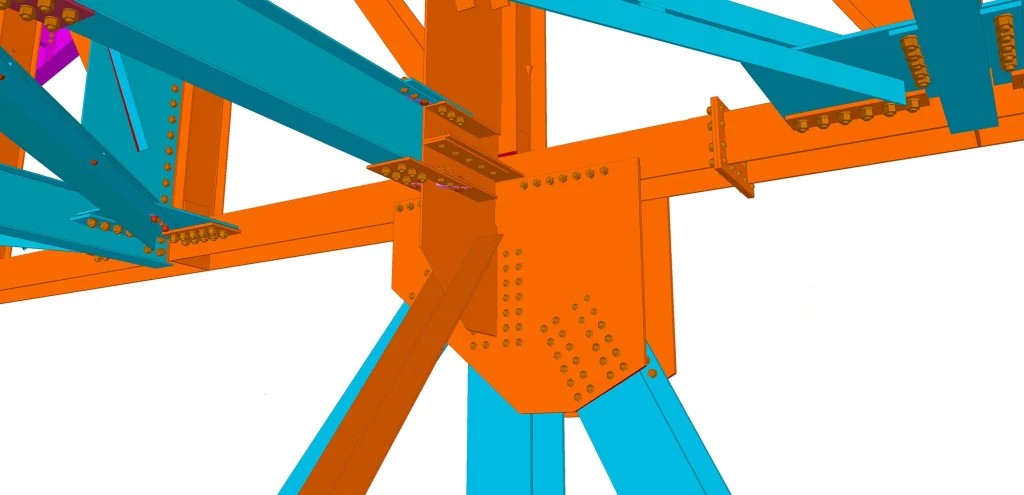 Top-view layout of the roof structure over the playing field